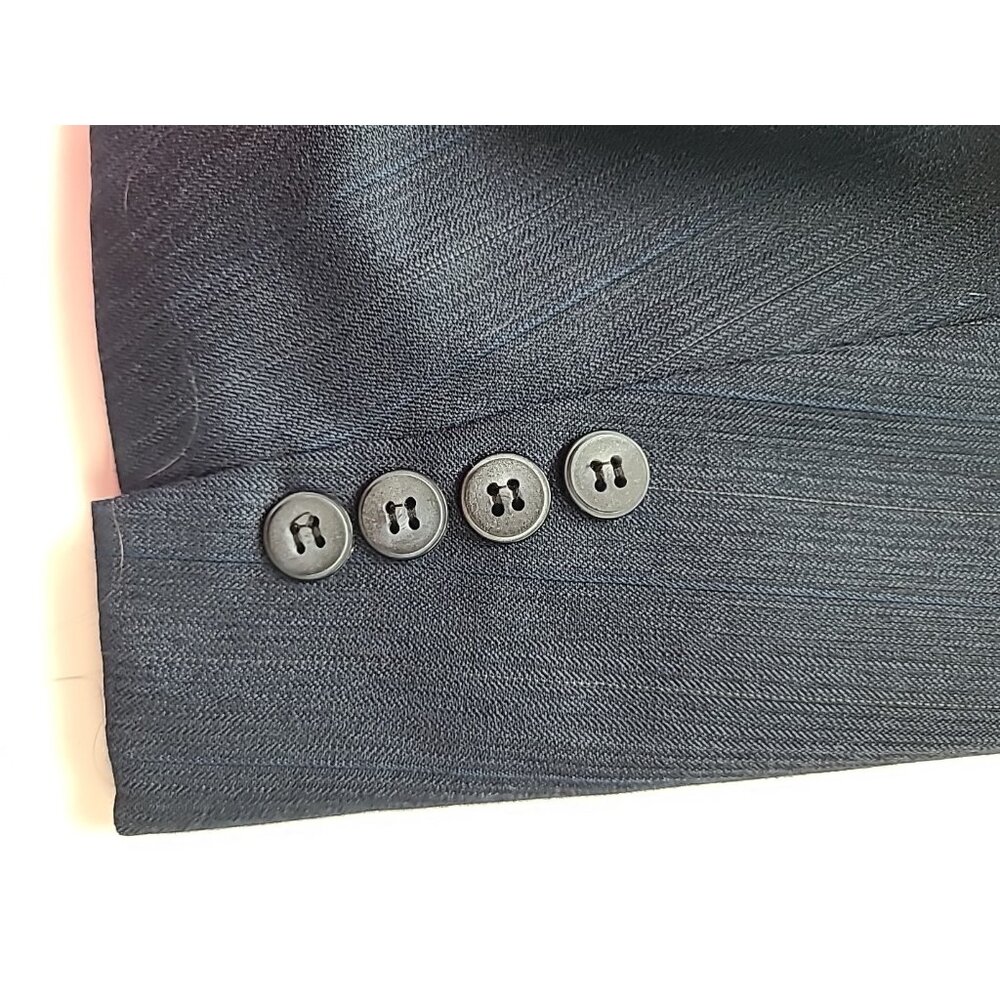 Luskey’s Men’s Western Sport Coat L Blue Wool Blend 2 Button Blazer Jacket - Picture 15 of 16